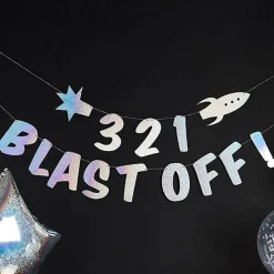 3, 2, 1 Blast Off Banner<Party Delights Outlet