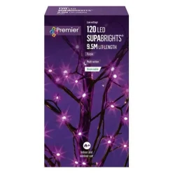 Party Delights Outdoor Decorations<120 Led Purple Supabright Lights