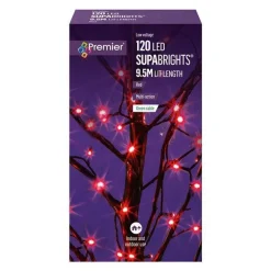 Party Delights Outdoor Decorations<120 Led Red Supabright Lights