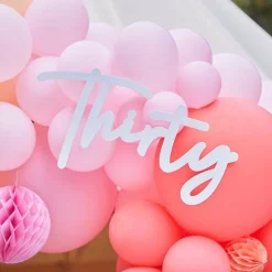 30 White Balloon Arch Sign<Party Delights Best