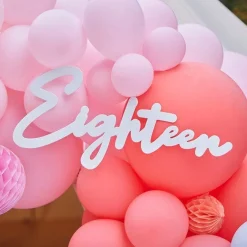 18 White Balloon Arch Sign<Party Delights Discount