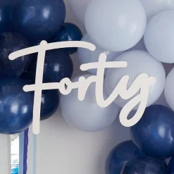 40 White Balloon Arch Sign<Party Delights Hot