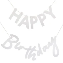 Acrylic Happy Bday Banner - 3M<Party Delights Clearance