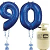 Age 90 Blue Foil Kit With Helium, Ribbon And Weights<Party Delights Discount