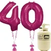 Age 40 Pink Foil Kit With Helium, Ribbon And Weights<Party Delights Clearance