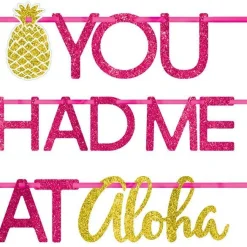 Aloha Summer Glitter Letter Banner - 3.65M<Party Delights Hot