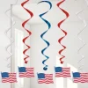 American Flag Hanging Swirl - 4Th July Decoration (5Pk)<Party Delights New