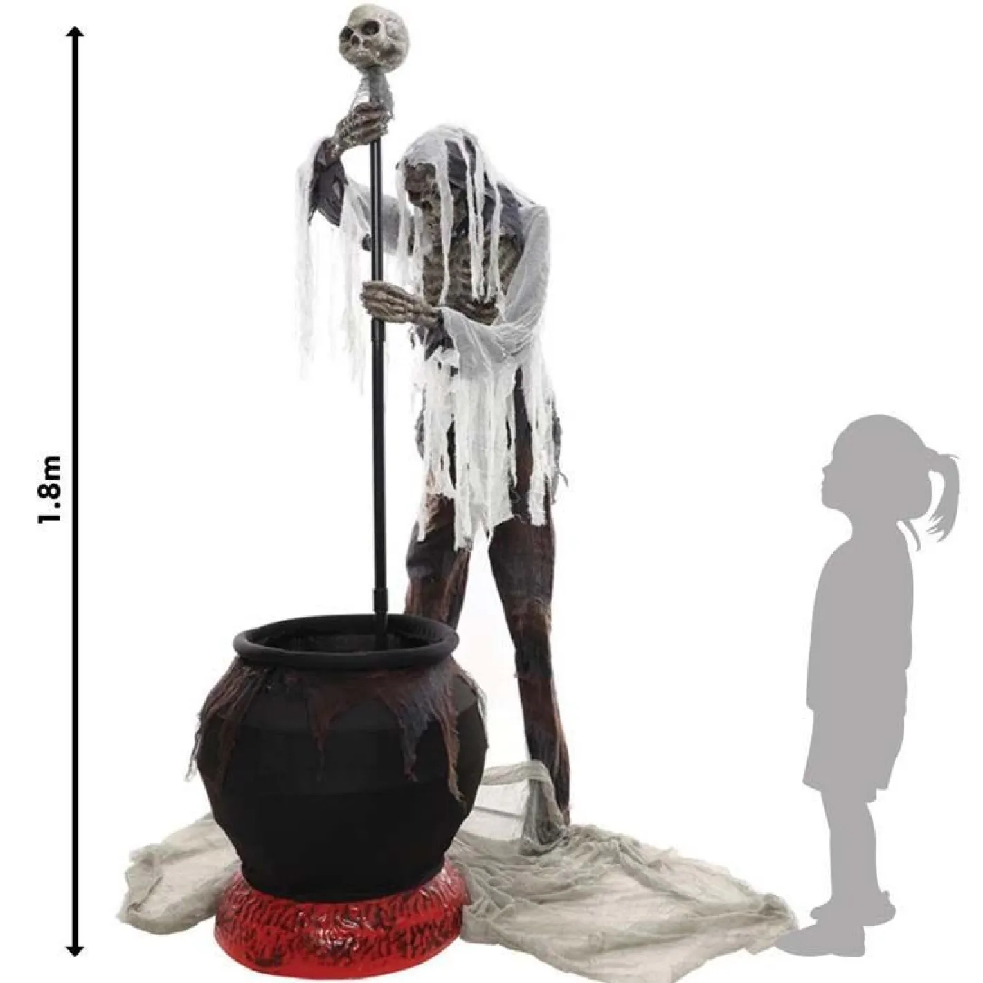 Party Delights Props<Animated Cauldron Creep - 1.8M