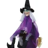 Party Delights Props<Animated Witch On A Broom - 90Cm