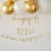 Anniversary Gold Customisable Bunting<Party Delights New