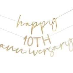 Anniversary Gold Customisable Bunting<Party Delights New