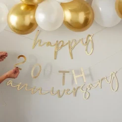 Anniversary Gold Customisable Bunting<Party Delights New
