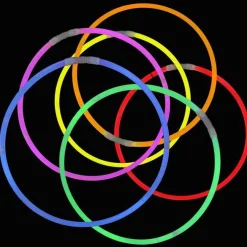 Assorted Colours Glowing Necklaces - 56Cm (4Pk)<Party Delights Outlet