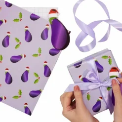 Party Delights Gift Wrapping<Aubergine Christmas Gift Wrap Kit