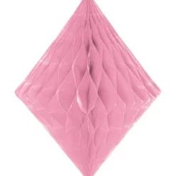 Baby Pink Honeycomb Diamond Decoration - 30Cm<Party Delights