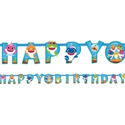 Baby Shark 'Happy Birthday' Paper Banner - 3.2M<Party Delights Discount