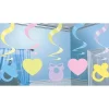Baby Shower Hanging Swirl Decoration (5Pk)<Party Delights Hot
