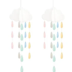 Baby Wishes Hanging Clouds & Droplets (2Pk)<Party Delights Best