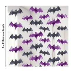 Bat String Halloween Decoration - 2M (6Pk)<Party Delights Hot