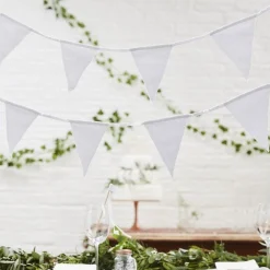 Beautiful Botanics White Fabric Bunting - 5M<Party Delights