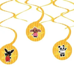 Bing Party Paper Swirl Hanging Decorations (6Pk)<Party Delights Online
