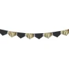 Black & Gold Scalloped Fringe Garland - 3M<Party Delights Sale