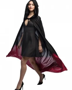 Women's Party Delights Women's<Black & Red Cape - 170Cm
