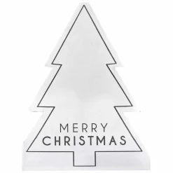 Party Delights Tableware<Black And White Merry Christmas Paper Napkins (16Pk)