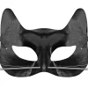 Party Delights Costume Accessories<Black Cat Mask With Whiskers