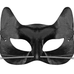 Party Delights Costume Accessories<Black Cat Mask With Whiskers