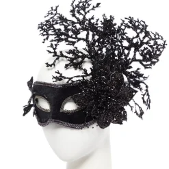 Black Floral Masquerade Mask<Party Delights Hot