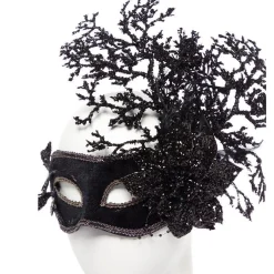 Black Floral Masquerade Mask<Party Delights Hot