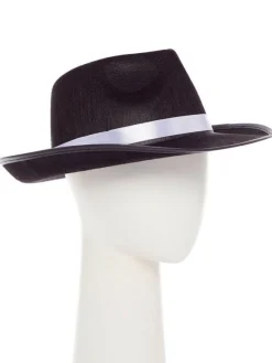 Black Gangster Fedora Hat<Party Delights Clearance