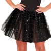 Party Delights Costume Accessories<Black Glitter Tutu - Adult One Size