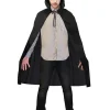 Men's Party Delights Men's<Black Hooded Cape - Adult Costume