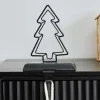 Party Delights Tableware<Black Metal Tree Stocking Holder - 14Cm