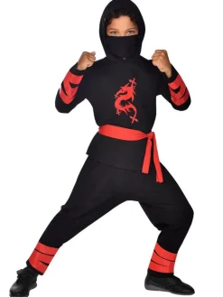 Kids' Party Delights Kids'<Black Ninja Warrior - Child And Teen Costume