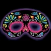 Party Delights Costume Accessories<Black Ornamental Glow Stick Mask - 19Cm