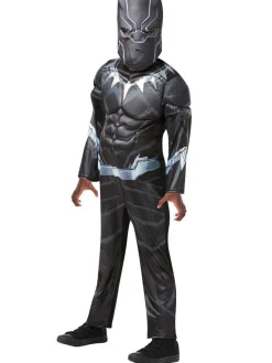 Kids' Party Delights Kids'<Black Panther Deluxe Muscle Chest - Child Costume