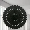 Black Paper Fan Decoration - 41Cm<Party Delights Sale