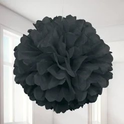 Black Pom Pom Decoration - 41Cm<Party Delights Hot