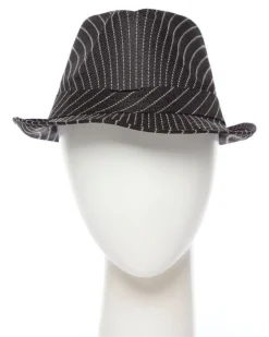 Black Striped Gangster Hat<Party Delights Best