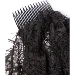 Black Veil Headpiece - 41Cm<Party Delights Clearance