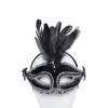 Black Velvet Masquerade Mask With Feathers<Party Delights Sale
