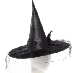 Women's Party Delights Women's<Black Witch Hat With Flower