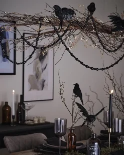 Party Delights Hanging Decorations<Black Wooden Beads Garland