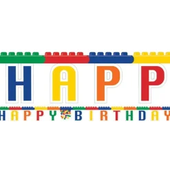 Block Party 'Happy Birthday' Paper Banner - 2.59M<Party Delights Discount
