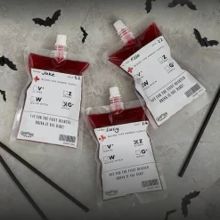 Party Delights Tableware<Blood Bag Drinking Pouch (5Pk)