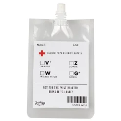 Party Delights Tableware<Blood Bag Drinking Pouch (5Pk)