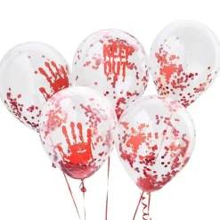 Party Delights Balloons<Bloody Confetti Balloons - 12" Latex (5Pk)